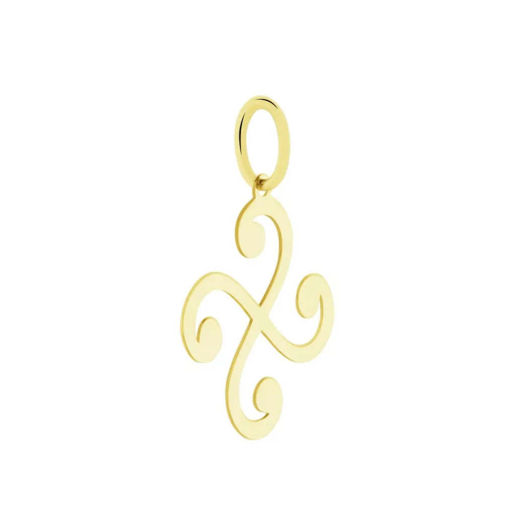 Histoire d'Or Pendentif Cobeia Croix Basque Or Jaune Clearance
