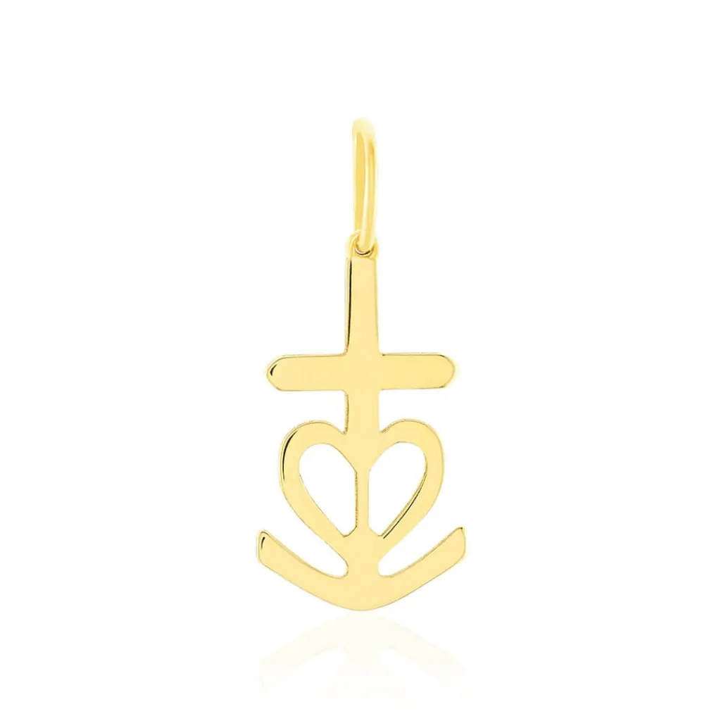 Histoire d'Or Pendentif Cobeia Croix De Camargue Or Jaune Sale