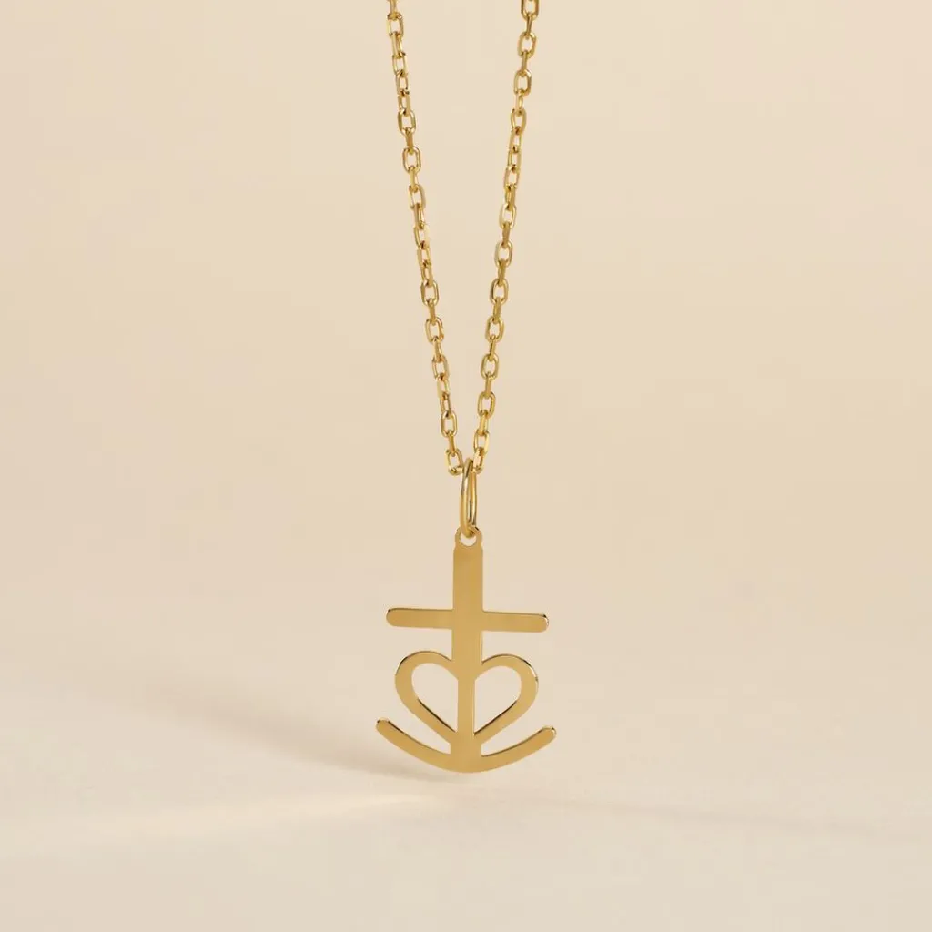 Histoire d'Or Pendentif Cobeia Croix De Camargue Or Jaune Sale