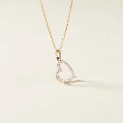 Histoire d'Or Pendentif Coeur Penche Or Jaune Oxyde De Zirconium Online