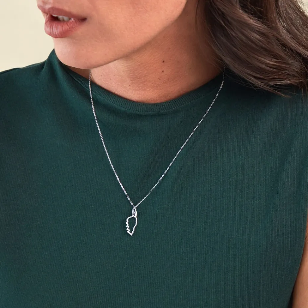 Histoire d'Or Pendentif Corsica or blanc New