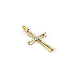 Histoire d'Or Pendentif Crocetta Or Jaune Oxyde De Zirconium Sale