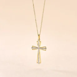 Histoire d'Or Pendentif Crocetta Or Jaune Oxyde De Zirconium Sale