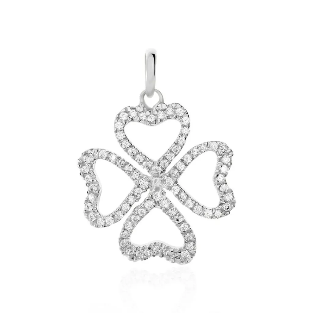 Histoire d'Or Pendentif Daiki Or Blanc Oxyde De Zirconium Clearance