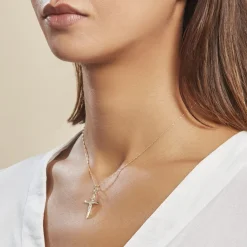Histoire d'Or Pendentif Damian Croix Or Jaune Online