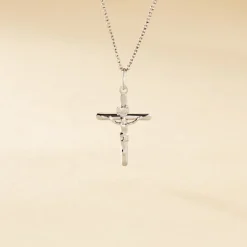 Histoire d'Or Pendentif Damian Croix Or Blanc Clearance