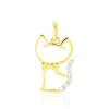 Histoire d'Or Pendentif Egee Chat Or Jaune Oxyde De Zirconium Sale