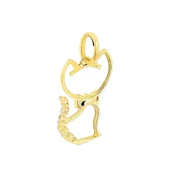 Histoire d'Or Pendentif Egee Chat Or Jaune Oxyde De Zirconium Sale