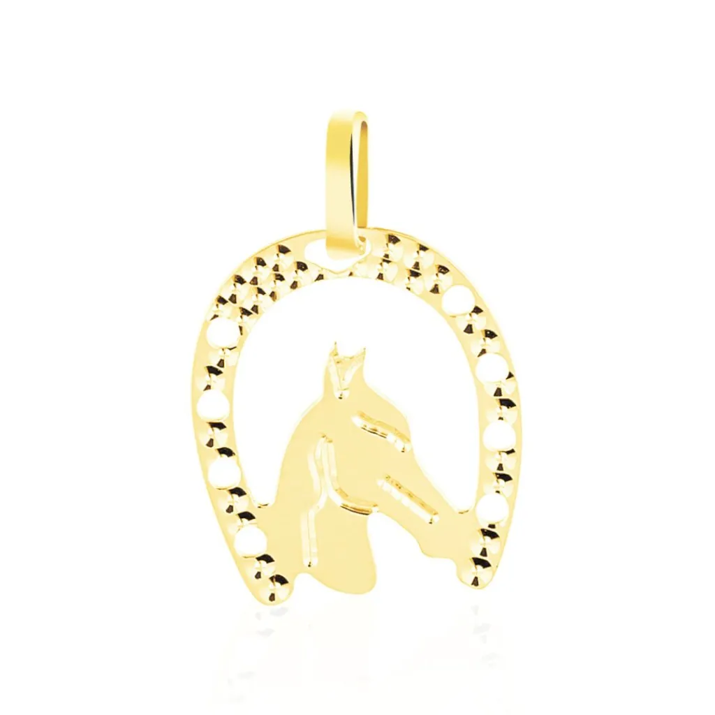 Histoire d'Or Pendentif Egide Fer A Cheval Or Jaune Sale
