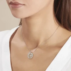 Histoire d'Or Pendentif Elio C Argent Blanc Hot