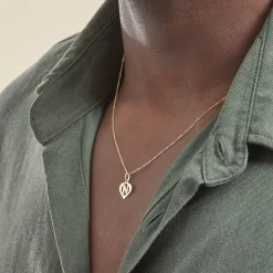 Histoire d'Or Pendentif Eudocie Coeur Lettre Or Jaune