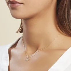 Histoire d'Or Pendentif Eudocie Coeur Lettre Or Jaune Clearance