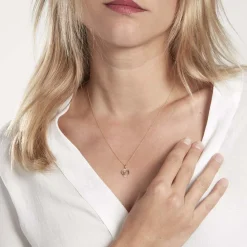 Histoire d'Or Pendentif Eudocie Coeur Lettre Or Jaune