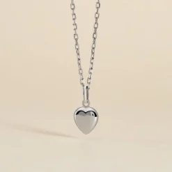 Histoire d'Or Pendentif Eudocie Coeur Lisse Or Blanc Hot