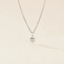 Histoire d'Or Pendentif Eudocie Coeur Lisse Or Blanc Sale