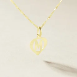 Histoire d'Or Pendentif Eudocie Coeur Lettre Or Jaune Outlet