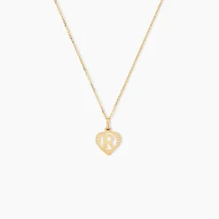 Histoire d'Or Pendentif Eudocie Coeur Lettre Or Jaune Discount