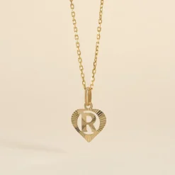 Histoire d'Or Pendentif Eudocie Coeur Lettre Or Jaune Discount