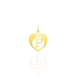 Histoire d'Or Pendentif Eudocie Coeur Lettre Or Jaune Discount