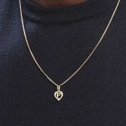 Histoire d'Or Pendentif Eudocie Coeur Lettre Or Jaune Discount