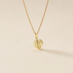 Histoire d'Or Pendentif Eudocie Coeur Stri Or Jaune Hot