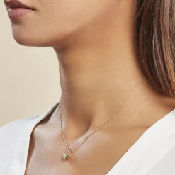 Histoire d'Or Pendentif Eudocie Coeur Stri Or Jaune Hot