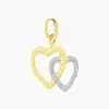 Histoire d'Or Pendentif Eudocie Coeurs Ciseles Or Bicolore Clearance