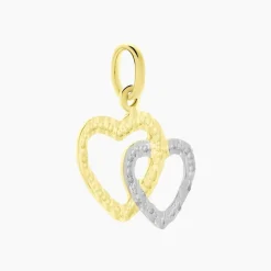 Histoire d'Or Pendentif Eudocie Coeurs Ciseles Or Bicolore Clearance