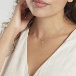 Histoire d'Or Pendentif Eudocie Coeurs Ciseles Or Bicolore Clearance