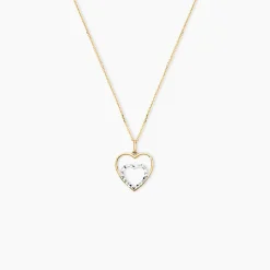 Histoire d'Or Pendentif Eudocie Double Coeurs Or Bicolore Best