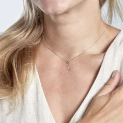 Histoire d'Or Pendentif Fatilia Clef Coeur Or Blanc Outlet