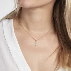 Histoire d'Or Pendentif Fatima Or Jaune Oxyde De Zirconium