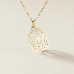 Histoire d'Or Pendentif Fazzia Bouddha Or Jaune