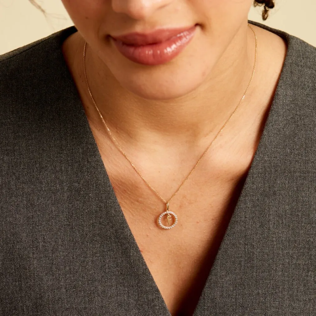 Histoire d'Or Pendentif Gabe Or Jaune Oxyde De Zirconium Outlet