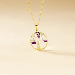 Histoire d'Or Pendentif Godolieba or jaune amethyste violet Hot