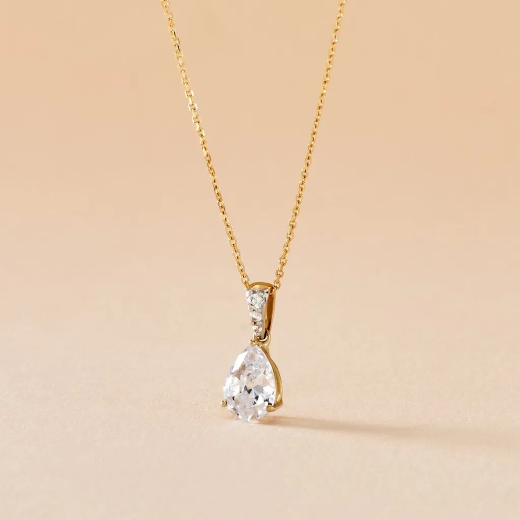 Histoire d'Or Pendentif Gorgel De Zirconium or jaune oxyde Sale