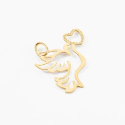 Histoire d'Or Pendentif Guecha Colombe Et Coeur Or Jaune Outlet