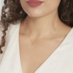 Histoire d'Or Pendentif Guecha Colombe Et Coeur Or Jaune Outlet