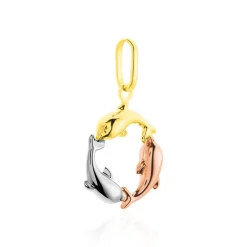 Histoire d'Or Pendentif Haizia Trio Dauphins Or Tricolore Sale