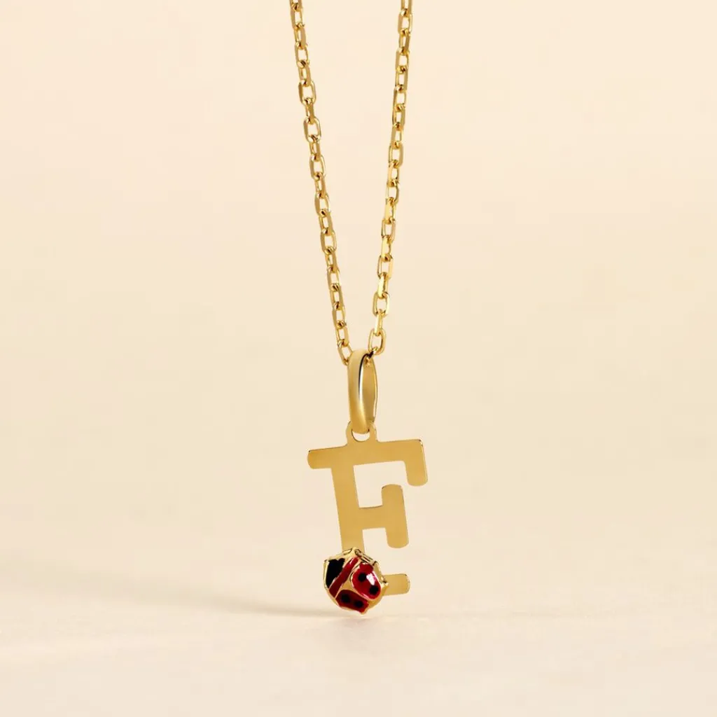 Histoire d'Or Pendentif Helidie Coccinelle Lettre Or Jaune Online