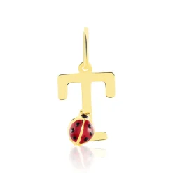Histoire d'Or Pendentif Helidie Coccinelle Lettre Or Jaune New