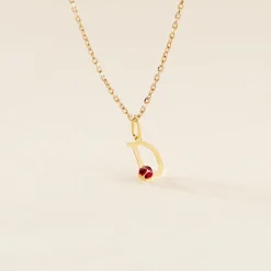 Histoire d'Or Pendentif Helidie Coccinelle Lettre Or Jaune Discount