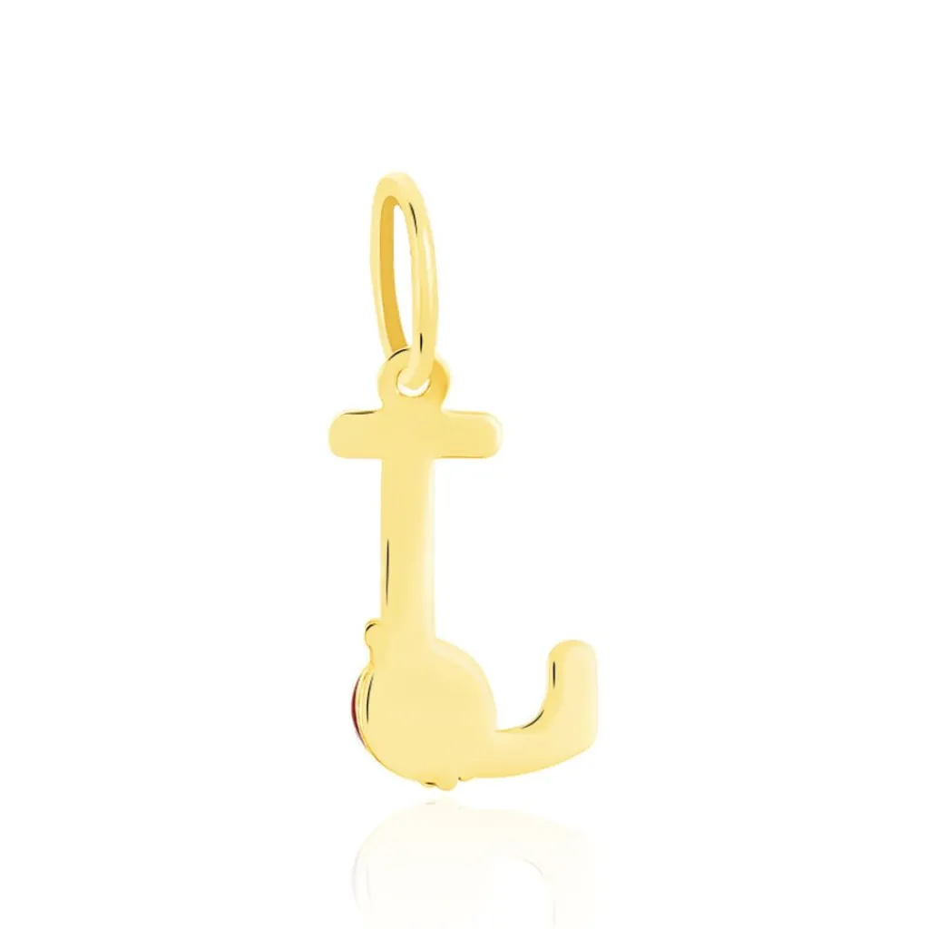 Histoire d'Or Pendentif Helidie Coccinelle Lettre Or Jaune Outlet