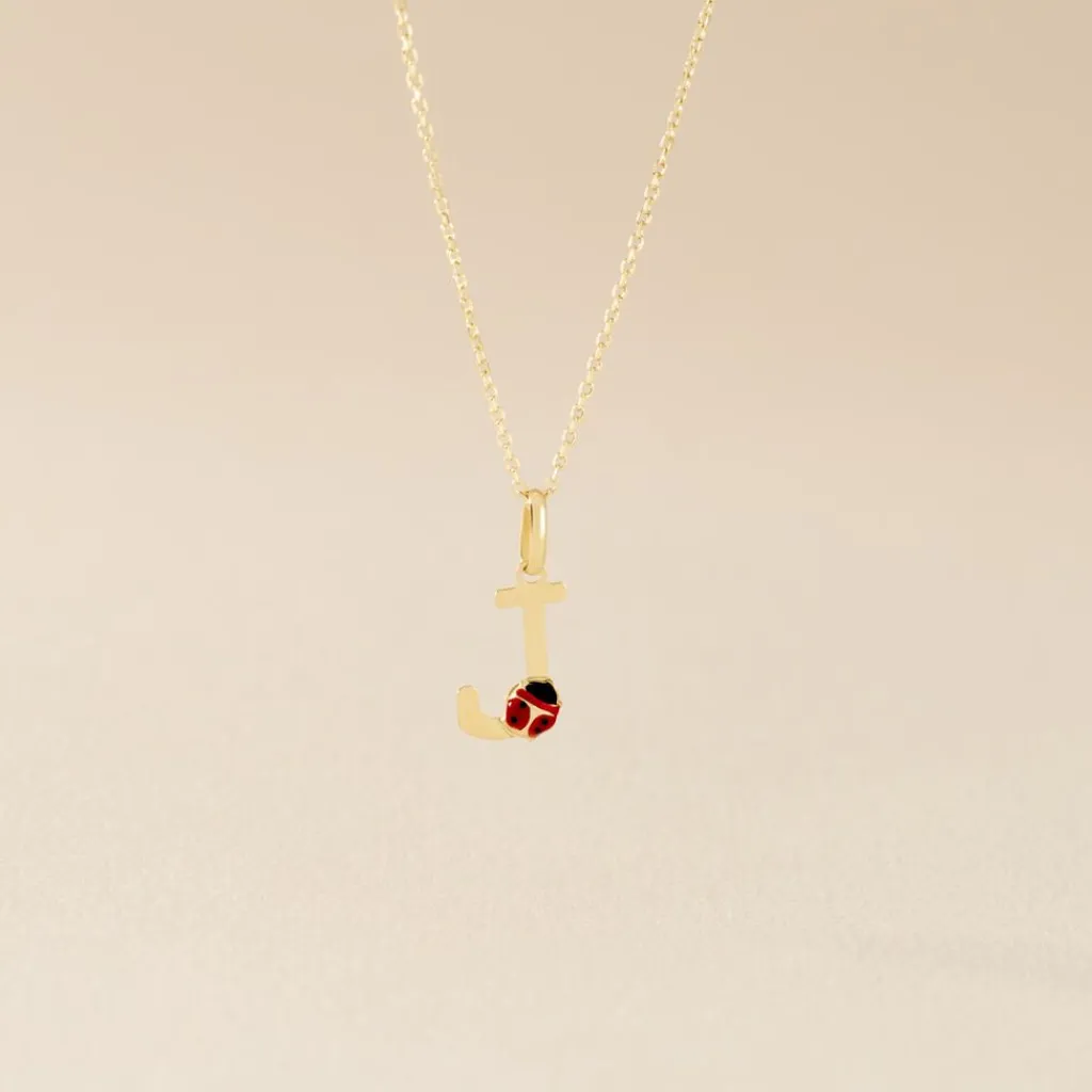 Histoire d'Or Pendentif Helidie Coccinelle Lettre Or Jaune Outlet