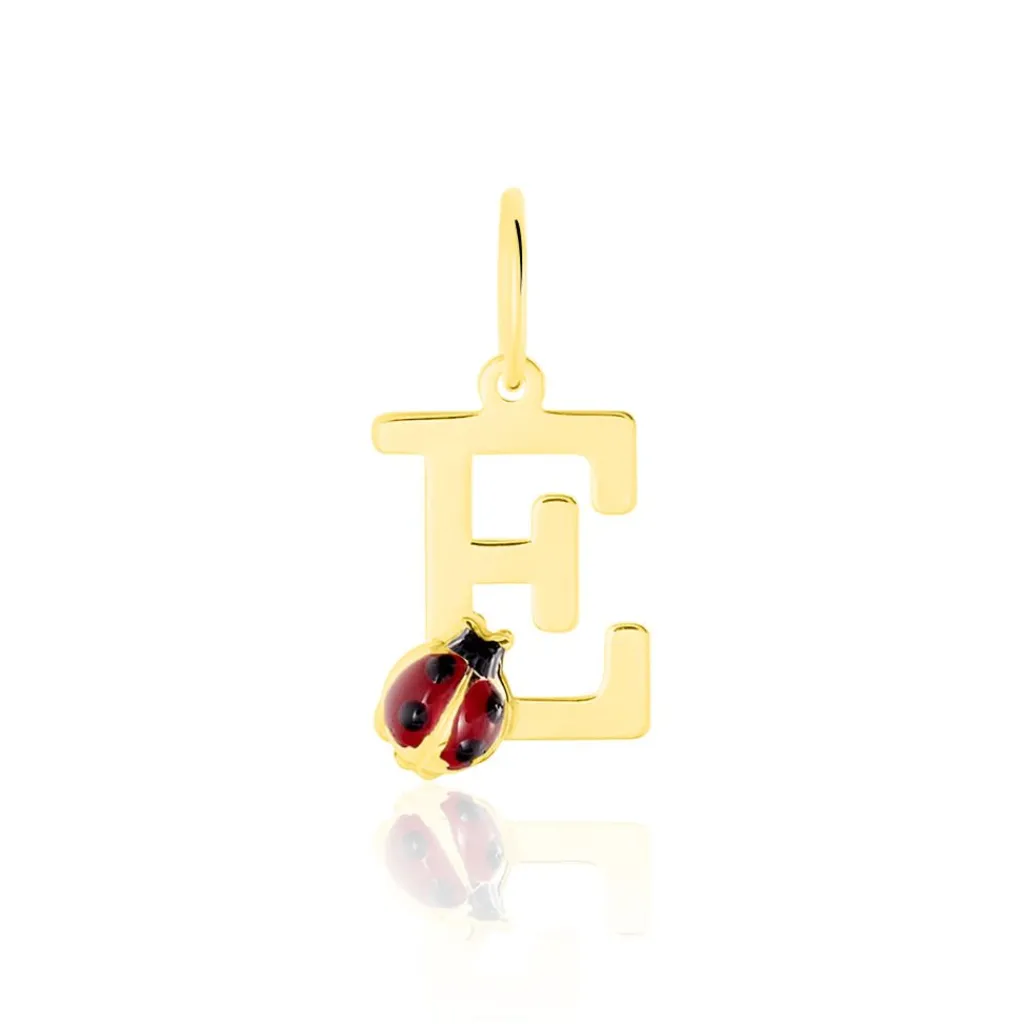 Histoire d'Or Pendentif Helidie Coccinelle Lettre Or Jaune Sale