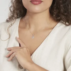 Histoire d'Or Pendentif Herbertine Flocon Or Blanc Discount