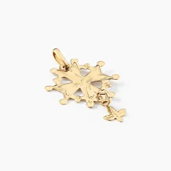 Histoire d'Or Pendentif Huguenote Or Jaune Sale