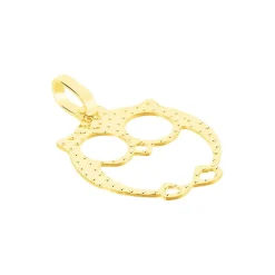 Histoire d'Or Pendentif Ilies Hibou Or Jaune New
