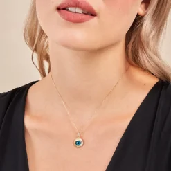 Histoire d'Or Pendentif Invannie Or Jaune Pierre Synthétique New