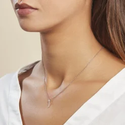 Histoire d'Or Pendentif Ionia Lettre or blanc Outlet